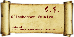 Offenbacher Velmira névjegykártya