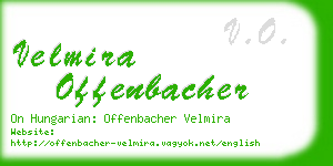 velmira offenbacher business card